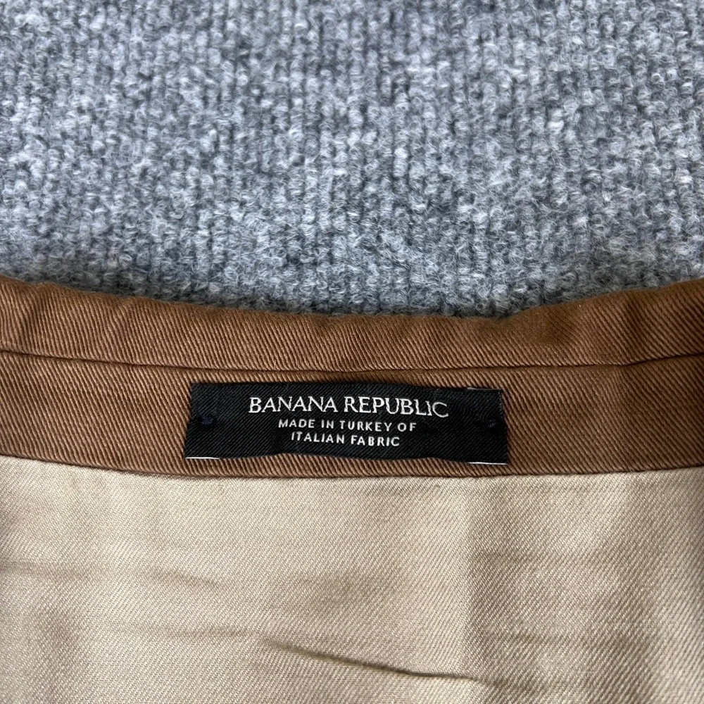 Banana Republic Jacket Mens 46L Brown Manifattura Emmetex Unstructured Linen